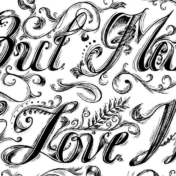 ORIGINAL FRAMED ART Tattoo Type Ink Retro Drawing in Hand Painted Pink Frame - Picture 3 of 11